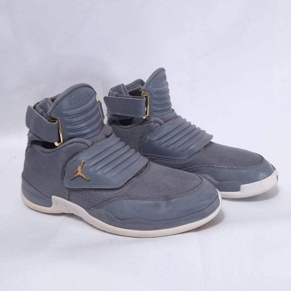 Air Jordan Generation 23 Grey Men‎ 11 Adjustable Strap Gold Jumpman AA1294‑004